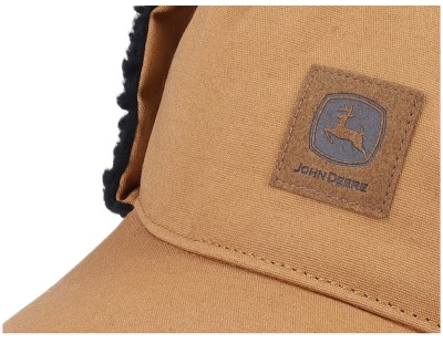 Cap- John Deere Cotton Faux Fur Lining Hat (brun)
