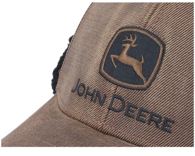 Cap- John Deere Oil Cotton Sherpa Lining (brun)