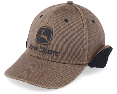 Cap- John Deere Oil Cotton Sherpa Lining (brun)