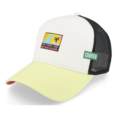 Caps - Coastal HFT HigherTides Trucker (hvit/gul/svart)