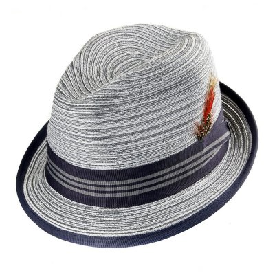 Hatter - Multi-Stripe Trilby (blå)