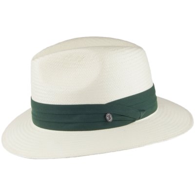 Hatter - Jaxon Toyo Safari Fedora With Olive Band (hvit)