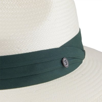 Hatter - Jaxon Toyo Safari Fedora With Olive Band (hvit)