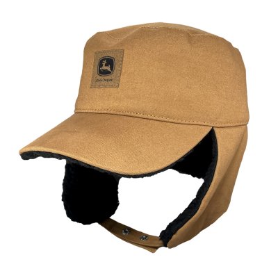 Cap- John Deere Cotton Faux Fur Lining Hat (brun)