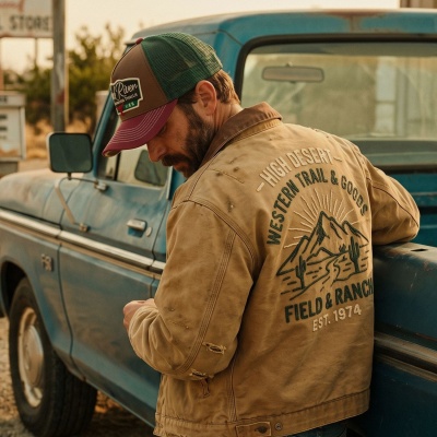 Caps - Black River Outlaw Trucker (brun/grønn/rød)