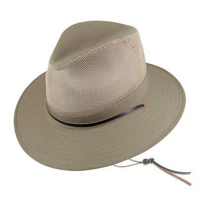Hatter - Vented Aussie Hat (khaki)