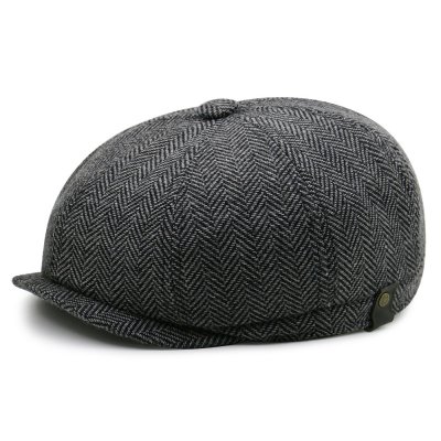 Sixpence / Flat cap - Gårda Newkirk Herringbone (grå)