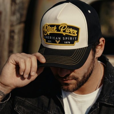 Caps - Black River Black Yellow Trucker (svart/hvit/gul)