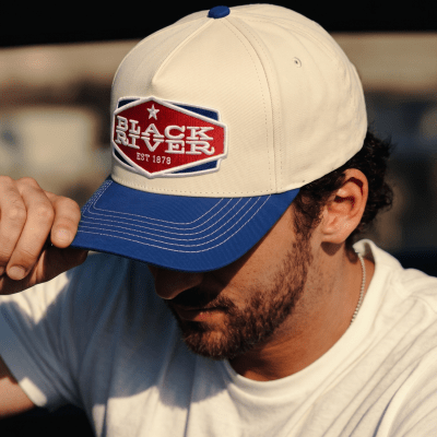 Caps - Black River Cincinnati Cotton Snapback (offwhite/blå)
