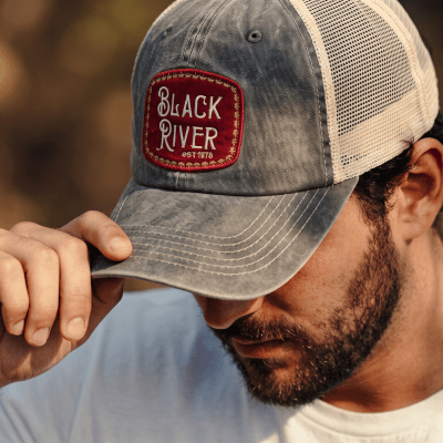 Caps - Black River Spokane Washed Trucker (olivengrønn/krem)