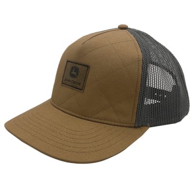 Cap- John Deere Quilted Trucker Cap Coyote (brun)