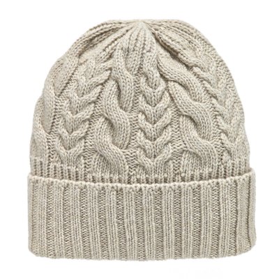 Beanies - Gårda Villars Cable Knit Wool Mix Beanie (beige)
