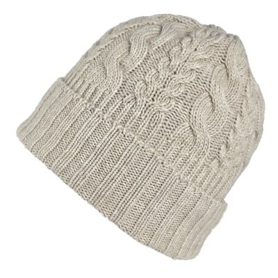 Beanies - Gårda Villars Cable Knit Wool Mix Beanie (beige)