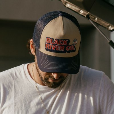 Caps - Black River Heritage Trucker (beige/marineblå)