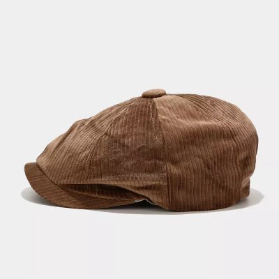 Sixpence / Flat cap - Gårda Belmont Corduroy Cap (brun)
