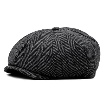 Sixpence / Flat cap - Gårda Buckley Flatcap (mørk grå)