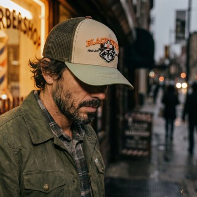 Caps - Black River Racoon Trucker (beige/grønn)