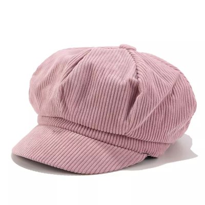 Sixpence / Flat cap - Gårda Carlisle Corduroy Cap (rosa)