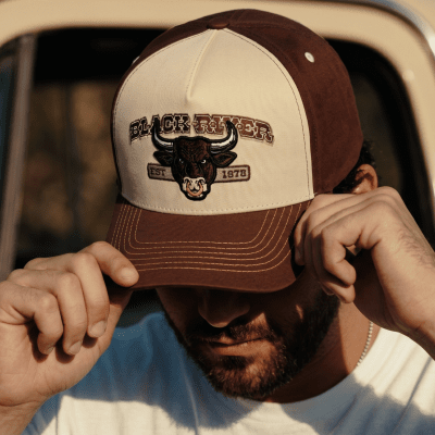 Caps - Black River Cow Cotton Cap (krem/brun)
