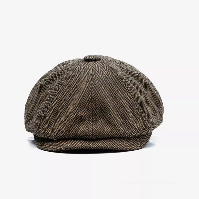 Sixpence / Flat cap - Gårda Tywyn Herringbone (brun)