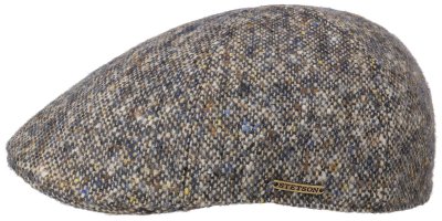 Sixpence / Flat cap - Stetson Texas Donegal Wool Tweed (blå mix)