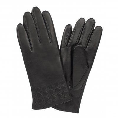 Hansker - HK Women's Hairsheep Leather Glove with Wool Lining (Sort)