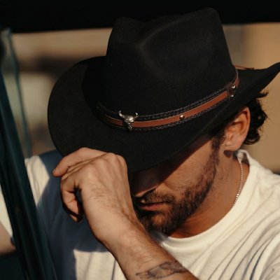Hatter - Gårda Santaquin Crushable Wool felt Western hat (svart)