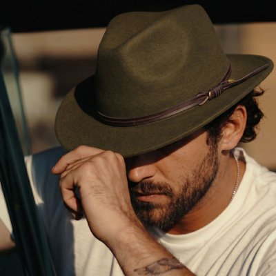 Hatter - Gårda Vicenza Crushable Wool felt Fedora (grønn)