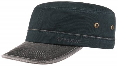 Sixpence / Flat cap - Stetson Army Cap Cotton (mørkeblå)