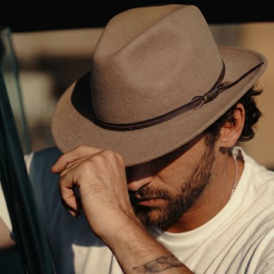 Hatter - Gårda Vicenza Crushable Wool felt Fedora (beige)