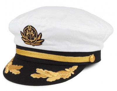 Sixpence / Flat cap - Jaxon Hats Fiddler Yacht Cap (hvit)