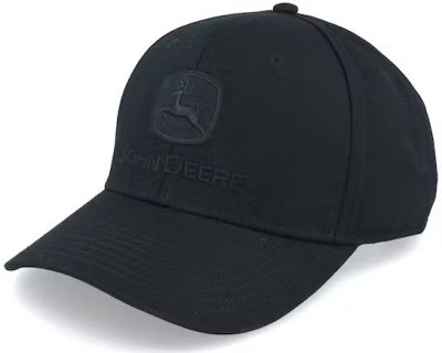 Cap - John Deere Blackout Full Twill Cap (svart)