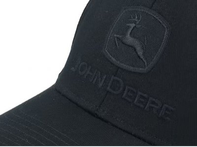 Cap - John Deere Blackout Full Twill Cap (svart)
