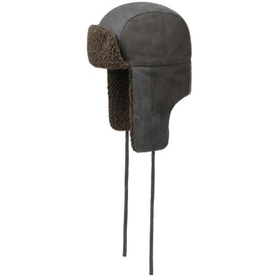 Pelslue - Stetson Bomber Aviator Hat (brun)