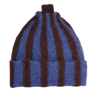 Lue barn - Gårda Bodafors Beanie (blå/burgunder)