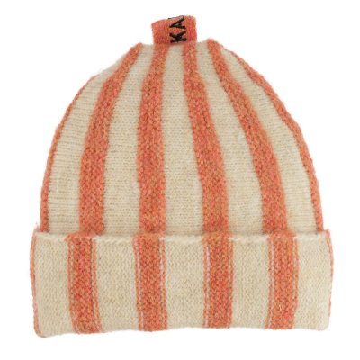 Lue barn - Gårda Bodafors Beanie (krem/oransje)