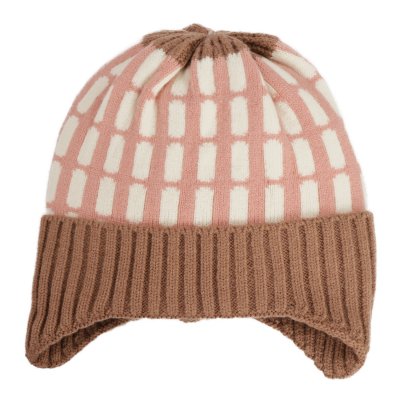 Lue barn - Gårda Lönneberga Beanie (rosa/brun)