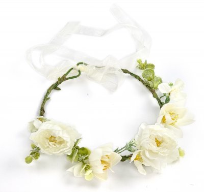 Blomsterkrans - Gårda Liana Flowerband (hvit)