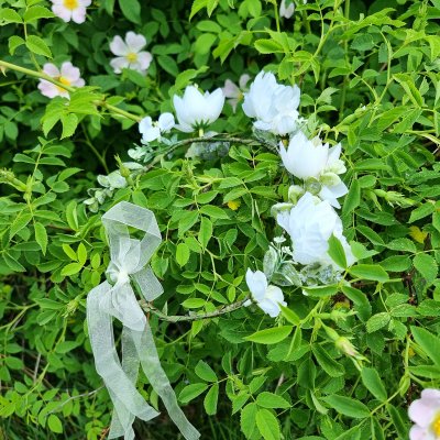 Blomsterkrans - Gårda Liana Flowerband (hvit)