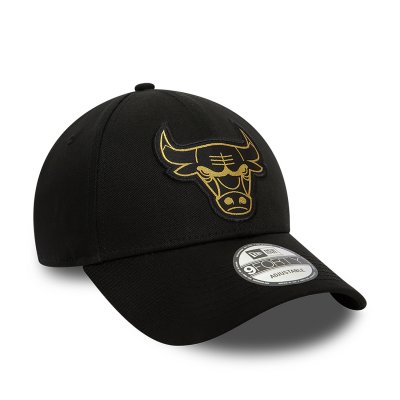 Caps - New Era Metallic Badge 940 Chicago Bulls (svart)