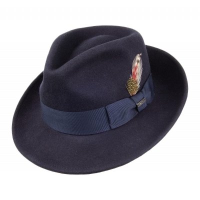 Hatter - Crushable C-Crown Fedora (marineblå)