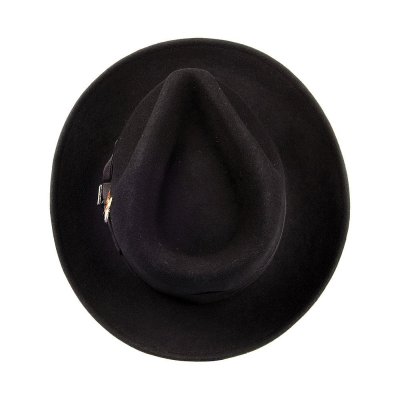 Hatter - Crushable C-Crown Fedora (svart)