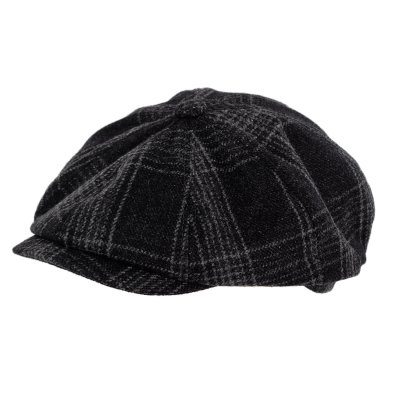 Sixpence / Flat cap - Gårda Premium Banbury Wool Newsboy (svart)