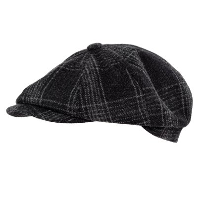 Sixpence / Flat cap - Gårda Premium Banbury Wool Newsboy (svart)