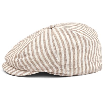 Sixpence / Flat cap - Gårda Barnaby Striped Newsboy (beige)