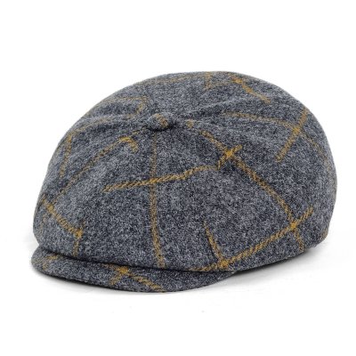 Sixpence / Flat cap - Gårda Premium Callander Wool Newsboy (grå)