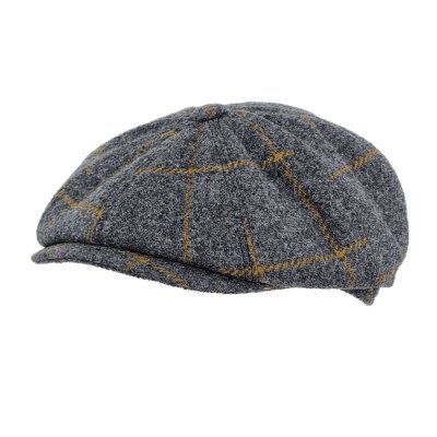 Sixpence / Flat cap - Gårda Premium Callander Wool Newsboy (grå)