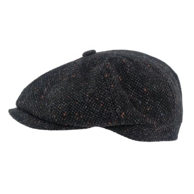 Sixpence / Flat cap - Gårda Premium Consett Wool Newsboy (svart)