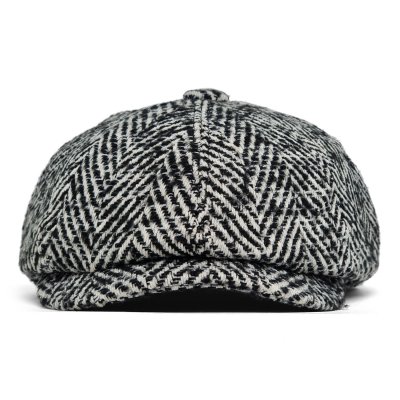 Sixpence / Flat cap - Gårda Coulter Newsboy (svart/hvitt)