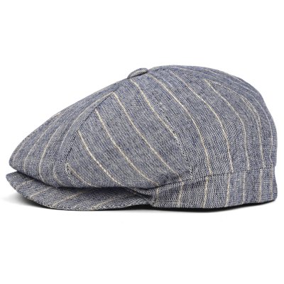 Sixpence / Flat cap - Gårda Crispin Striped Newsboy (blå)